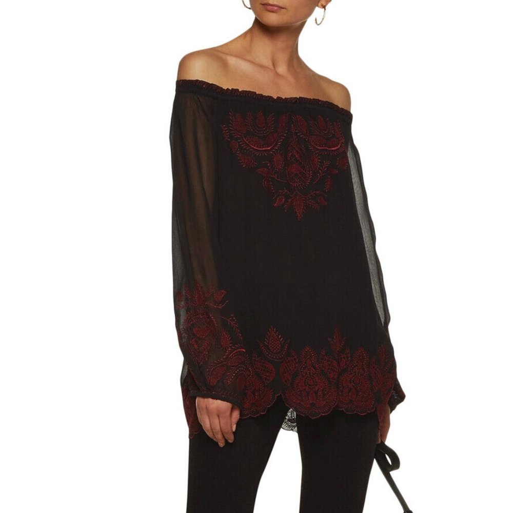 NWT Joie Crepe Off Shoulder Blouse